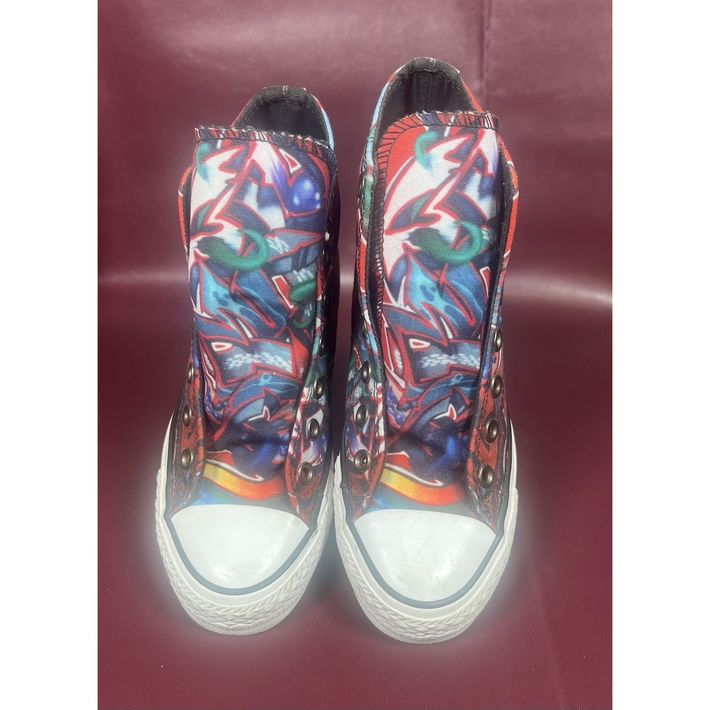 Converse Graffiti Street Art Red Blue Green NY New York Artist Women's Size 6 - Picture 3 of 9
